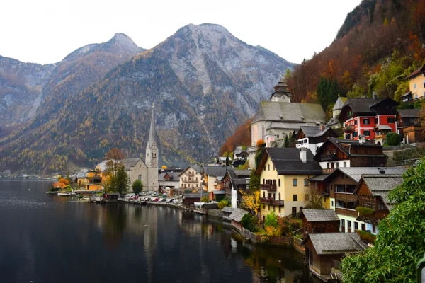 Hallstatt lakeside alpine village in Austria
